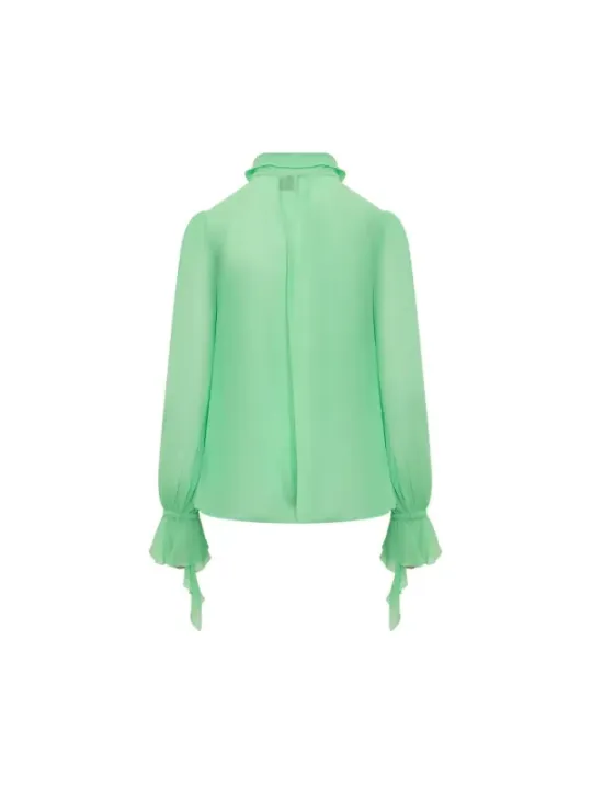"Pinko Hemden im Sale | Pinko Damen Frühlingshemd Grün Langarm Viskose online kaufen"|Planet-Deluxe