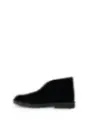 Schwarzer Wildlederstiefel mit Gummisohle