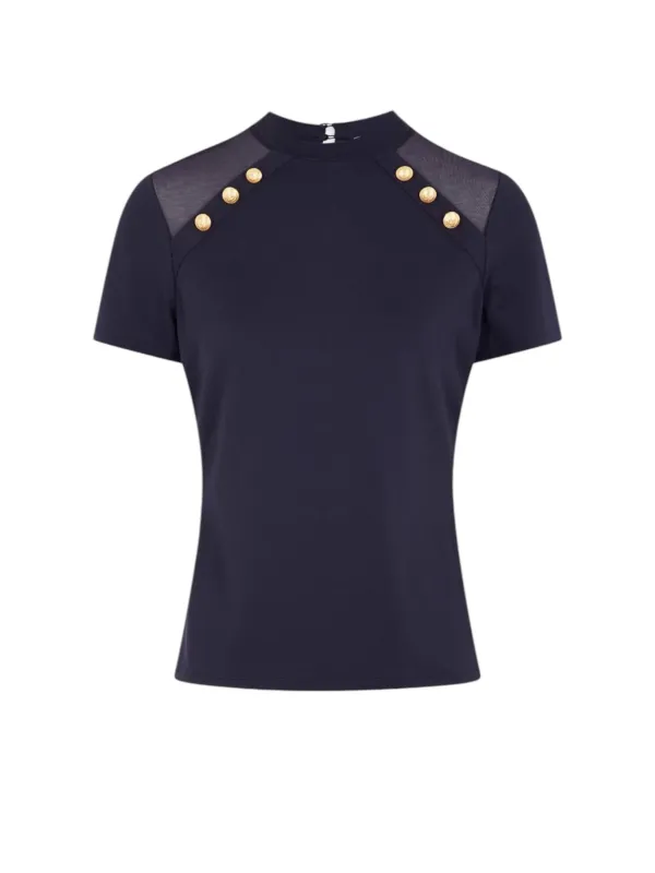 "Morgan De Toi T-Shirts im Sale | Morgan De Toi Damen TShirt Blau Kurzarm Rundhals online kaufen"|Planet-Deluxe "Morgan De Toi T-Shirts im Sale | Morgan De Toi Damen TShirt Blau Kurzarm Rundhals online kaufen"|Planet-Deluxe