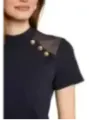 "Morgan De Toi T-Shirts im Sale | Morgan De Toi Damen TShirt Blau Kurzarm Rundhals online kaufen"|Planet-Deluxe