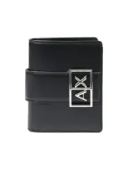 "Armani Exchange Geldbörsen im Sale | Armani Exchange Damen Portemonnaie Schwarz Kompakt 100% Polyester online kaufen"|Planet-Deluxe