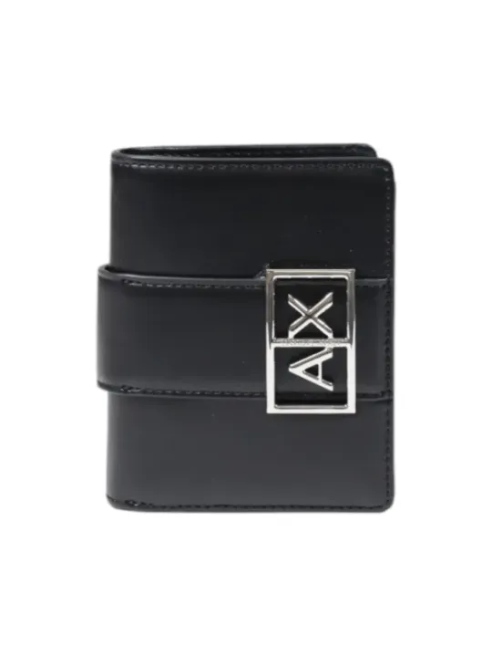 "Armani Exchange Geldbörsen im Sale | Armani Exchange Damen Portemonnaie Schwarz Kompakt 100% Polyester online kaufen"|Planet-Deluxe