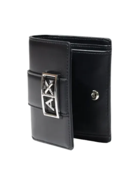 "Armani Exchange Geldbörsen im Sale | Armani Exchange Damen Portemonnaie Schwarz Kompakt 100% Polyester online kaufen"|Planet-Deluxe