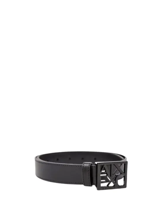 "Armani Exchange Gürtel im Sale | Armani Exchange Damenledergürtel Schwarz - Eleganter Herbst/Winter Gürtel aus 100% Leder, 100 cm online kaufen"|Planet-Deluxe
