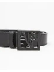 "Armani Exchange Gürtel im Sale | Armani Exchange Damenledergürtel Schwarz - Eleganter Herbst/Winter Gürtel aus 100% Leder, 100 cm online kaufen"|Planet-Deluxe