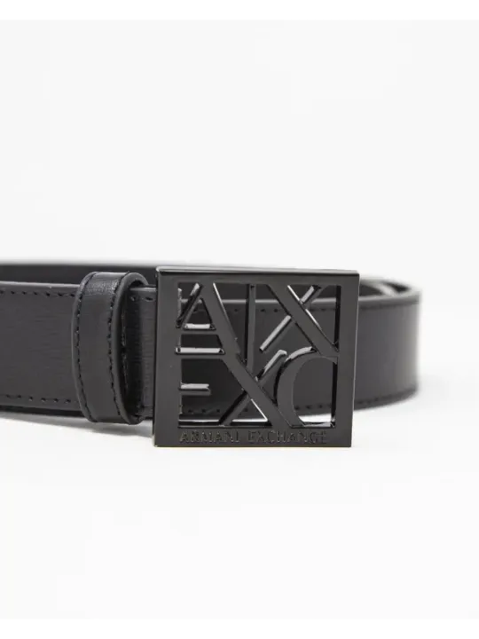 "Armani Exchange Gürtel im Sale | Armani Exchange Damenledergürtel Schwarz - Eleganter Herbst/Winter Gürtel aus 100% Leder, 100 cm online kaufen"|Planet-Deluxe