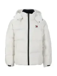 "Tommy Jeans Jacken im Sale | Tommy Jeans Herren Kapuzenjacke mit Weißdruck - Stylische Herbst/Winter Jacke mit Reißverschluss online kaufen"|Planet-Deluxe