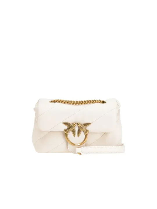 "Pinko Einzelstücke & Seltenheiten im Sale | Pinko Damen Umhängetasche - Exklusive Beige Ledertasche für Frühling/Sommer mit Hakenverschluss und Innentaschen - 100% Leder online kaufen"|Planet-Deluxe