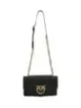"Pinko Einzelstücke & Seltenheiten im Sale | Pinko Herbst/Winter Umhängetasche Schwarz - Elegante Einfarbige Ledertasche mit Clipverschluss für Damen online kaufen"|Planet-Deluxe