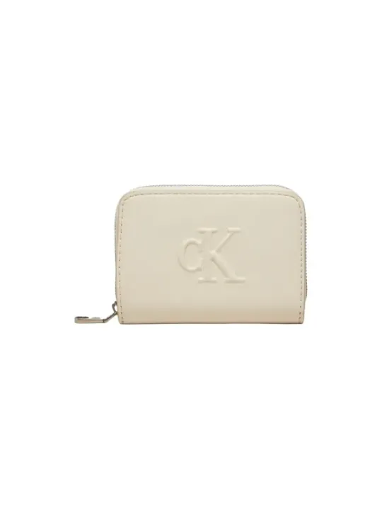 "Calvin Klein Jeans Geldbörsen im Sale | Calvin Klein Jeans Damen Portmonee Beige - Herbst/Winter Kollektion - Elegantes Einfarbiges Design mit Reißverschluss online kaufen"|Planet-Deluxe