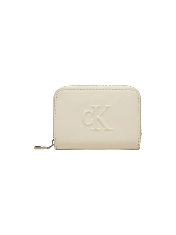 "Calvin Klein Jeans Geldbörsen im Sale | Calvin Klein Jeans Damen Portmonee Beige - Herbst/Winter Kollektion - Elegantes Einfarbiges Design mit Reißverschluss online kaufen"|Planet-Deluxe