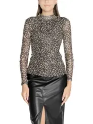 "Only Blusen im Sale | Leopard Langarm Damenbluse Schwarz Herbst Winter online kaufen"|Planet-Deluxe