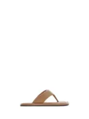 "Mango Flip Flops im Sale | Mango Damen Leder Zehentrenner in Beige – Einfarbig, Perfekt für Frühling/Sommer online kaufen"|Planet-Deluxe