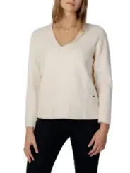 Cremefarbener Pepe Jeans V-Pullover