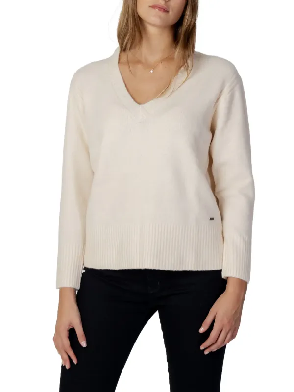 Cremefarbener Pepe Jeans V-Pullover Cremefarbener Pepe Jeans V-Pullover