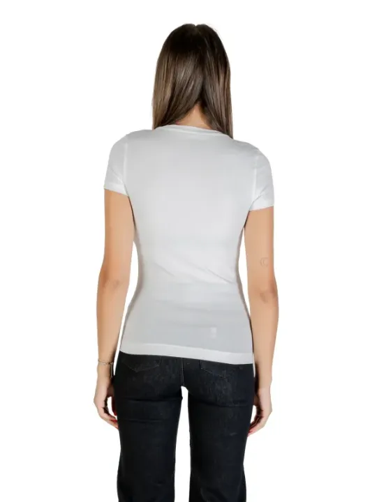 "Guess T-Shirts im Sale | Guess Damen T-Shirt Herbst/Winter Weiß mit Strass  online kaufen"|Planet-Deluxe