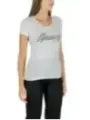 "Guess T-Shirts im Sale | Guess Damen T-Shirt Herbst/Winter Weiß mit Strass  online kaufen"|Planet-Deluxe
