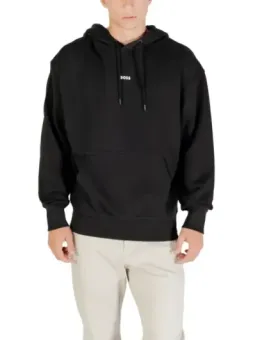 "Stylischer Boss Herren Fleece Hoodie in Schwarz"