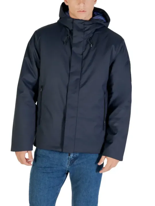 "Ea7 Jacken im Sale | Ea7 Herrenjacke Blau Herbst Winter mit Kapuze und Taschen online kaufen"|Planet-Deluxe