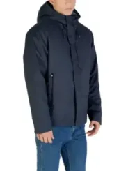 "Ea7 Jacken im Sale | Ea7 Herrenjacke Blau Herbst Winter mit Kapuze und Taschen online kaufen"|Planet-Deluxe