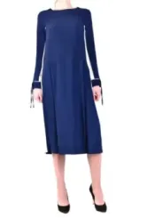 "Twinset Kleider im Sale | Twinset Damenkleid Blau Frühling Sommer Langarm online kaufen"|Planet-Deluxe