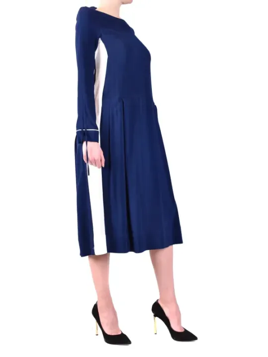 "Twinset Kleider im Sale | Twinset Damenkleid Blau Frühling Sommer Langarm online kaufen"|Planet-Deluxe