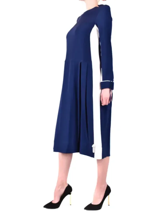 "Twinset Kleider im Sale | Twinset Damenkleid Blau Frühling Sommer Langarm online kaufen"|Planet-Deluxe