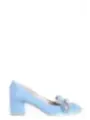 "Ninalilou High Heels im Sale | Ninalilou PlateauPumps Azurblau mit Strass und Wildleder online kaufen"|Planet-Deluxe