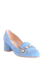 "Ninalilou High Heels im Sale | Ninalilou PlateauPumps Azurblau mit Strass und Wildleder online kaufen"|Planet-Deluxe