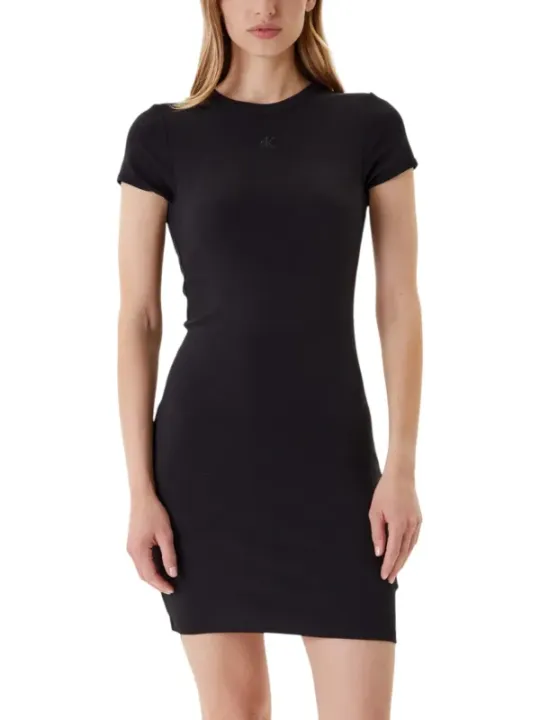 "Calvin Klein Jeans Kleider im Sale | Herbstkleid Calvin Klein Schwarz Damen online kaufen"|Planet-Deluxe