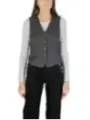 "Only Westen im Sale | "ONLY Damen Gilet - Graue Herbst/Winter Weste mit V-Ausschnitt und Knopfverschluss" online kaufen"|Planet-Deluxe