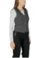 "Only Westen im Sale | "ONLY Damen Gilet - Graue Herbst/Winter Weste mit V-Ausschnitt und Knopfverschluss" online kaufen"|Planet-Deluxe