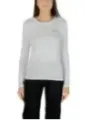 "Armani Exchange T-Shirts im Sale | Armani Exchange Damen T-Shirt - Weiß mit Strass, Langarm, Rundhals - Herbst/Winter Kollektion online kaufen"|Planet-Deluxe