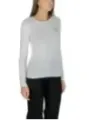 "Armani Exchange T-Shirts im Sale | Armani Exchange Damen T-Shirt - Weiß mit Strass, Langarm, Rundhals - Herbst/Winter Kollektion online kaufen"|Planet-Deluxe