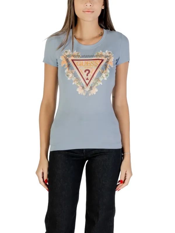 "Guess T-Shirts im Sale | GUESS Damen T-Shirt Azurblau mit Print – Herbst/Winter Kollektion online kaufen"|Planet-Deluxe "Guess T-Shirts im Sale | GUESS Damen T-Shirt Azurblau mit Print – Herbst/Winter Kollektion online kaufen"|Planet-Deluxe