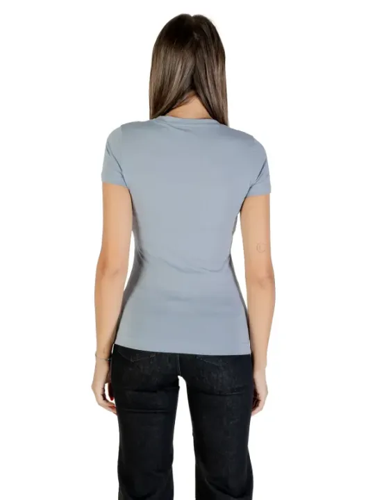 "Guess T-Shirts im Sale | GUESS Damen T-Shirt Azurblau mit Print – Herbst/Winter Kollektion online kaufen"|Planet-Deluxe
