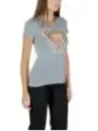 "Guess T-Shirts im Sale | GUESS Damen T-Shirt Azurblau mit Print – Herbst/Winter Kollektion online kaufen"|Planet-Deluxe