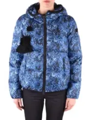 "Peuterey Jacken im Sale | Peuterey Damenjacke - Bunte Herbst/Winter Daunenjacke mit Kapuze und Reißverschluss, Blau online kaufen"|Planet-Deluxe