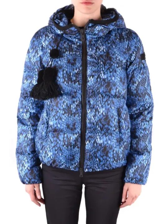 "Peuterey Jacken im Sale | Peuterey Damenjacke - Bunte Herbst/Winter Daunenjacke mit Kapuze und Reißverschluss, Blau online kaufen"|Planet-Deluxe