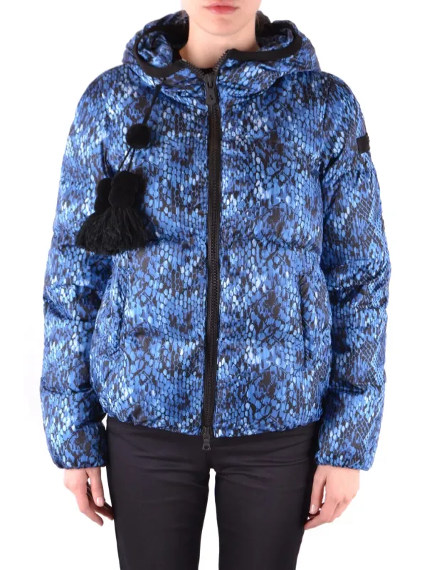 "Peuterey Jacken im Sale | Peuterey Damenjacke - Bunte Herbst/Winter Daunenjacke mit Kapuze und Reißverschluss, Blau online kaufen"|Planet-Deluxe