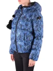 "Peuterey Jacken im Sale | Peuterey Damenjacke - Bunte Herbst/Winter Daunenjacke mit Kapuze und Reißverschluss, Blau online kaufen"|Planet-Deluxe