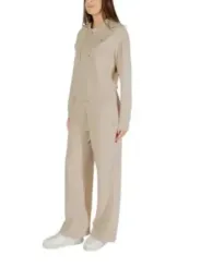 "Ea7 Anzüge im Sale | EA7 Damen Kapuzenanzug Beige - Herbst/Winter Kollektion mit Reißverschluss und Vordertaschen online kaufen"|Planet-Deluxe