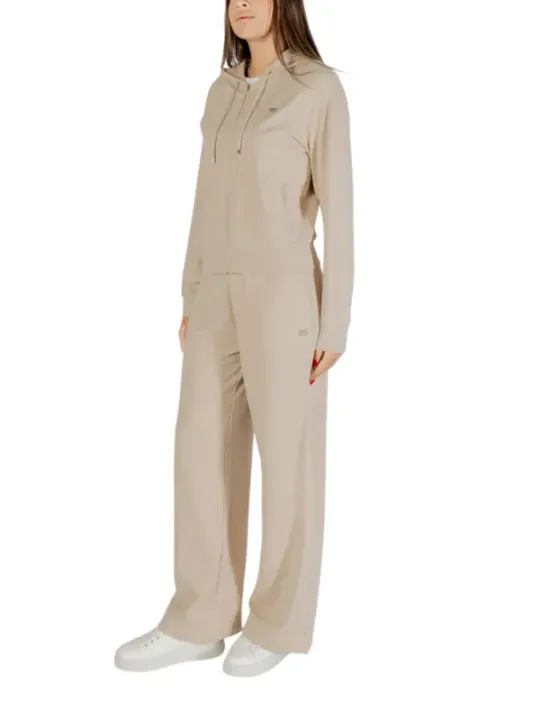 "Ea7 Anzüge im Sale | EA7 Damen Kapuzenanzug Beige - Herbst/Winter Kollektion mit Reißverschluss und Vordertaschen online kaufen"|Planet-Deluxe