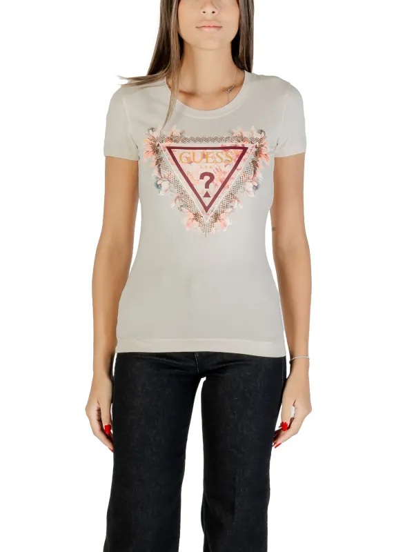 "Guess T-Shirts im Sale | Herbst/Winter Damen T-Shirt von Guess in Beige mit Print - Kurzarm, Rundhalsausschnitt - Artikelcode: W5YI08 J1314 - 95% Baumwol online kaufen"|Planet-Deluxe "Guess T-Shirts im Sale | Herbst/Winter Damen T-Shirt von Guess in Beige mit Print - Kurzarm, Rundhalsausschnitt - Artikelcode: W5YI08 J1314 - 95% Baumwol online kaufen"|Planet-Deluxe