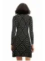 Schwarzes weißes Desigual Minikleid