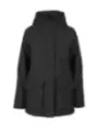 Schwarze wasserdichte Damen Parka Jacke