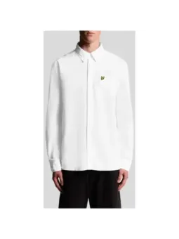 Lyle & Scott Herrenhemd – Klassisch Weiß, 100% Baumwolle