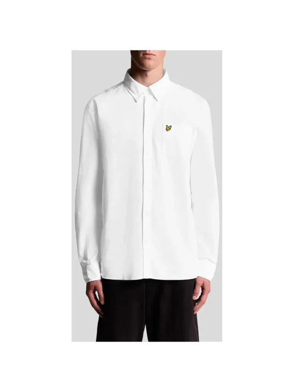 "Lyle & Scott Hemden im Sale | Lyle & Scott Herrenhemd Herbst/Winter – Klassisches Weiß, Langarm, 100% Baumwolle, Elegantes Design mit Brusttasche (Artikelc online kaufen"|Planet-Deluxe