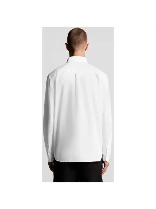 "Lyle & Scott Hemden im Sale | Lyle & Scott Herrenhemd Herbst/Winter – Klassisches Weiß, Langarm, 100% Baumwolle, Elegantes Design mit Brusttasche (Artikelc online kaufen"|Planet-Deluxe