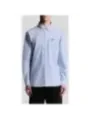 "Lyle & Scott Hemden im Sale | Lyle & Scott Herrenhemd - Klassisches Azurblau für Herbst/Winter, 100% Baumwolle, Langarm mit Knopfleiste und Einzeltasche (Art online kaufen"|Planet-Deluxe